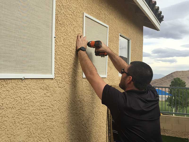Chase installs a solar screen